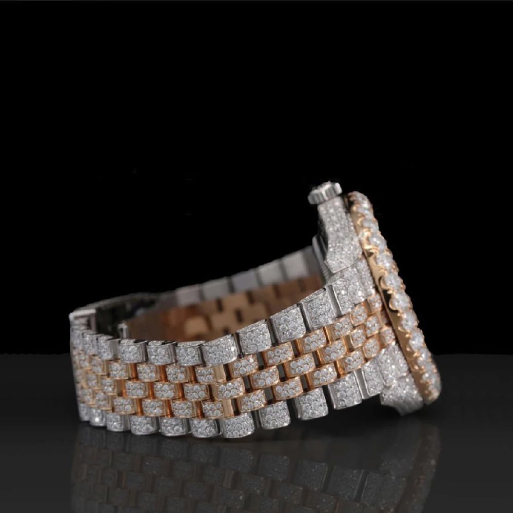 Dual Tone Luxury VVS1 Moissanite Luxury Watch