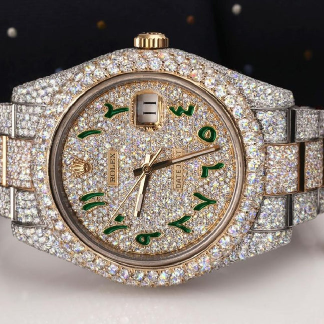 Automatic Stainless Steel Moissanite Handcrafted Watch