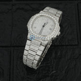 Iced Out Baguette Dial Moissanite Hip Hop Watch For Men's
