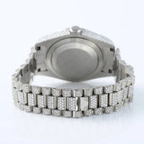 Bust Down Full White Day Date Moissanite Iced Out Watch