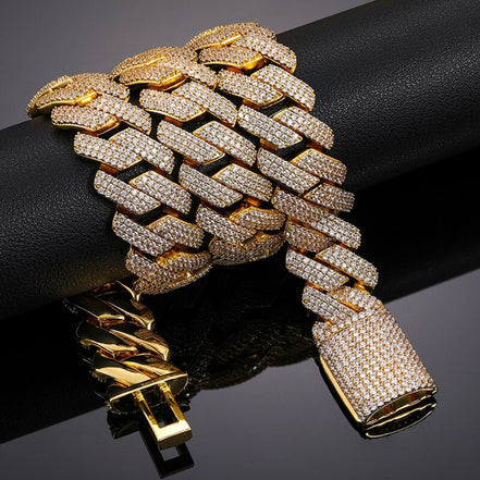 3 Row Moissanite Diamond Luxury Hip Hop Chain
