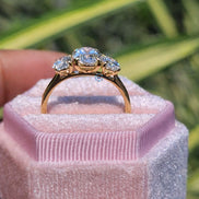 Oval Cut Three Stone Lab Grown Diamond Ring