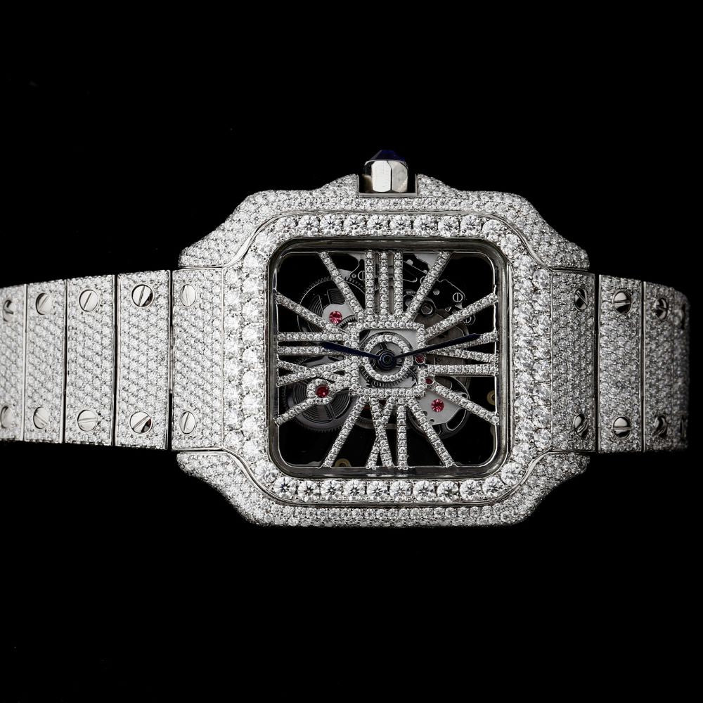 Skeleton Moissanite Iced Out Automatic Luxury Watch