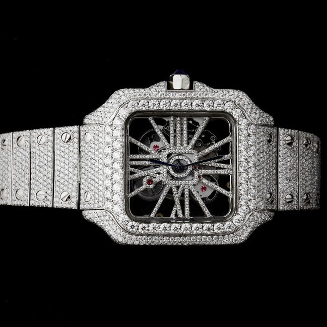 Skeleton Moissanite Iced Out Automatic Luxury Watch