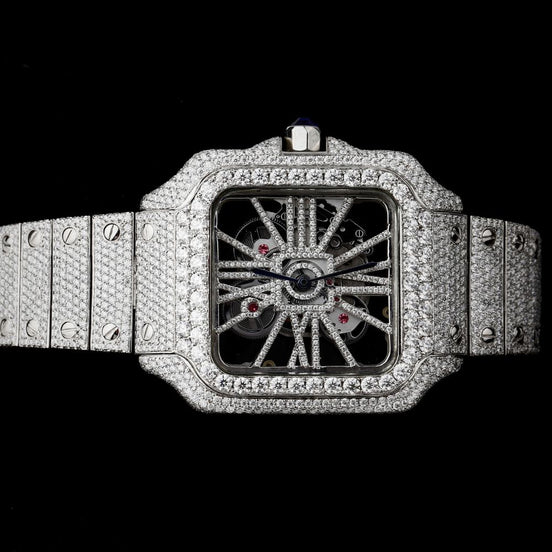 Skeleton Moissanite Iced Out Automatic Luxury Watch