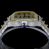 Dual Tone Lab Created Moissanite Classic Stylish Wrist Watch