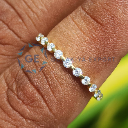 Full Eternity Round Cut Lab Diamond Wedding Band