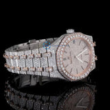Iced Out Moissanite Diamond Dual Tone Luxury Watch