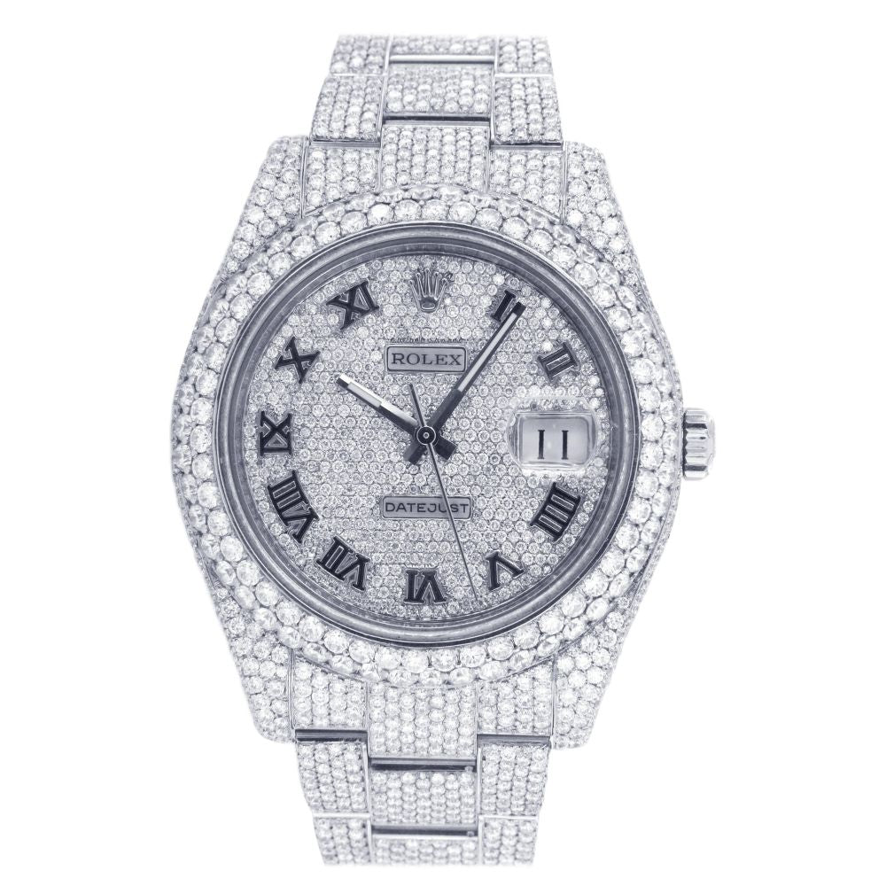 D Color Moissanite Datejust Fully Iced Out luxury Watch