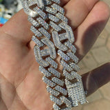 Iced Out Cuban Link Moissanite Bracelet Gift For Men's
