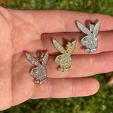 Iced Out Bunny Moissanite Diamond Pendant