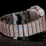 Moissanite Diamond Elegant Full Rose Roman Dial Luxury Watch