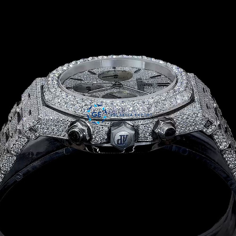 Bolo Dial Moissanite Full White Wrist Luxury Stylish Watch