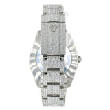 VVS1 Moissanite Datejust Iced Out Baguette Dial Watch