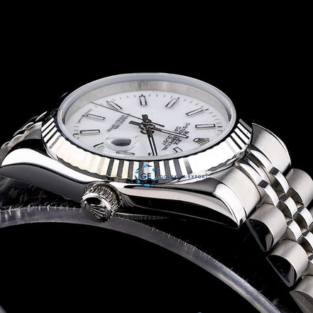 White Color Dial Date Just Automatic Women's Watch