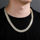Colorless Moissanite Hip Hop Chain For Men's