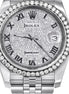 Datejust Custom Moissanite Bezel Roman Numerals Dial
