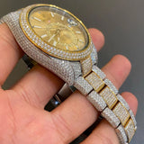 Datejust Dial Moissanite Dual Tone Luxury Watch