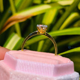 Lab Grown Round Cut Yellow Gold Wedding Ring