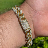 Colorless Moissanite Diamond Men's Cuban Bracelet