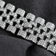 Full Iced Out Moissanite Diamond Date Just Watch