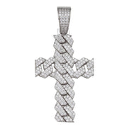 Miami Cuban Link Moissanite Cross Pendant