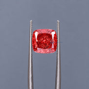 Deep Pink Cushion Cut Lab Grown Diamond, Loose Fancy Color Diamond