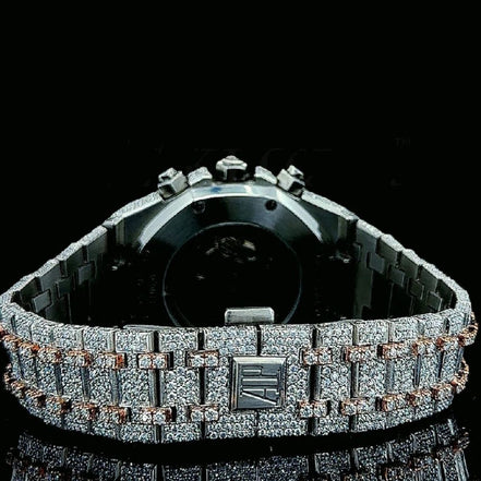 Dual Tone D Color Moissanite Men's Watch