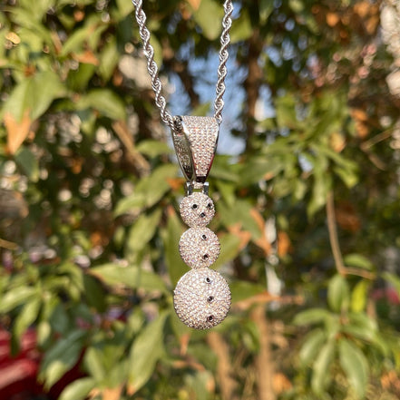 Fully Iced Out Ice Snowman Hip Hop Moissanite Pendant