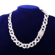 Luxury Hip Hop Infinity Link Moissanite Cuban Chain