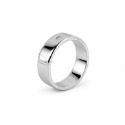 Princess Cut Moissanite Bezel Solitaire Men's Ring
