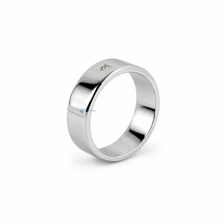 Princess Cut Moissanite Bezel Solitaire Men's Ring