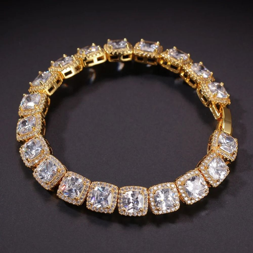 925 Sterling Silver Glacier Clustered Tennis Bracelet