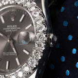 Datejust 41MM Stainless Steel Moissanite Hip Hop Watch