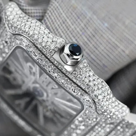 Skeleton Full Iced Out VVS1 Moissanite Luxury Watch