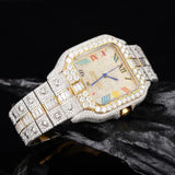 Rain Bow Roman Number Moissnaite Luxury Watch