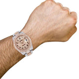 Arabic Dial Dual Tone Moissanite Luxury Hip Hop Watch