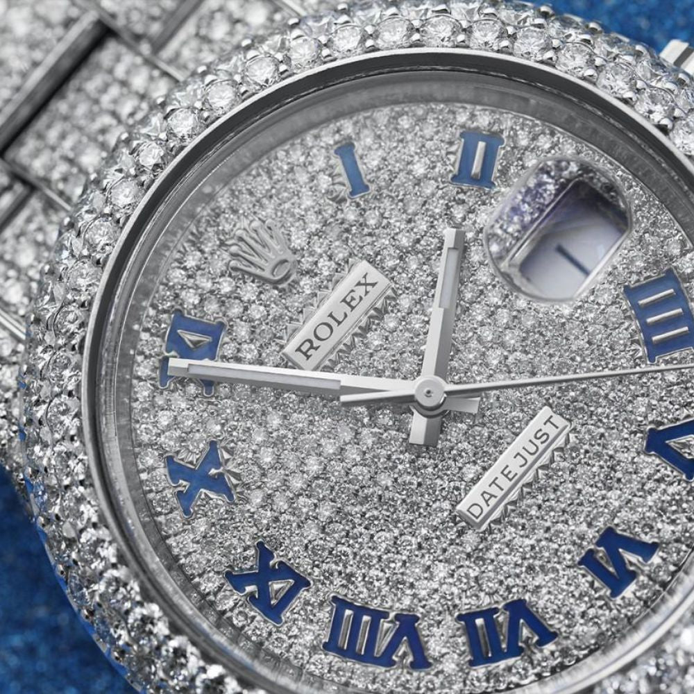 Full Iced Out Datejust Moissanite Watch