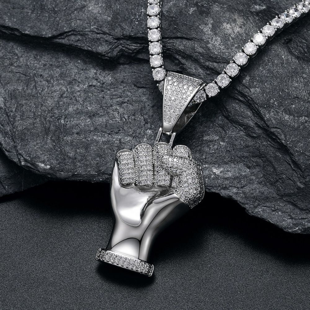 925 Silver Moissanite Diamond Hip Hop Pendant
