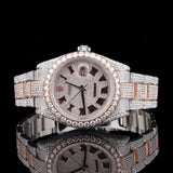 Date Just Dual Tone Moissanite Hip Hop Watch