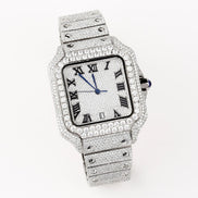 Fully Iced Out Moissanite Luxury Men's Watch