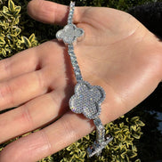 925 Sterling Silver Clover Tennis Bracelet