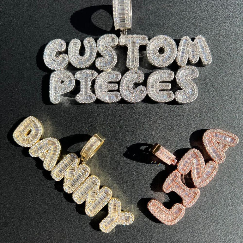 Custom Letter Name Moissanite Diamond Pendant