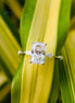 10K White Gold Radiant Cut Engagement Ring For Women