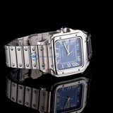 Automatic Blue Color Dial Hip Hop Luxury Watch