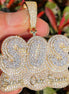 Bubble Letter Moissanite Diamond Custom Pendant