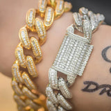 Iced Out Baguette Cuban Link Bracelet