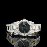 Automatic Stainless Steel Moissanite Dual Tone Watch