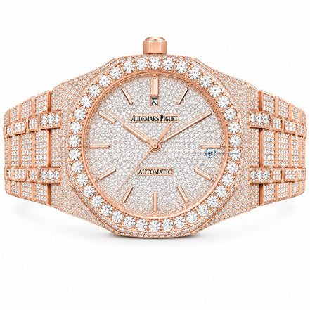 Round Cut Moissanite Hip Hop Men's Watch