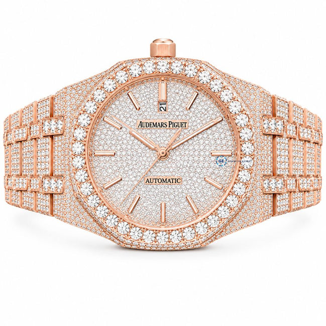 Round Cut Moissanite Hip Hop Men's Watch